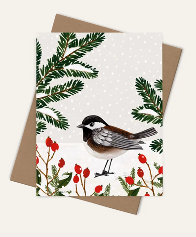 Carte - Oiseau d'hiver