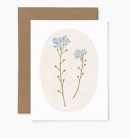 Carte motifs myosotis